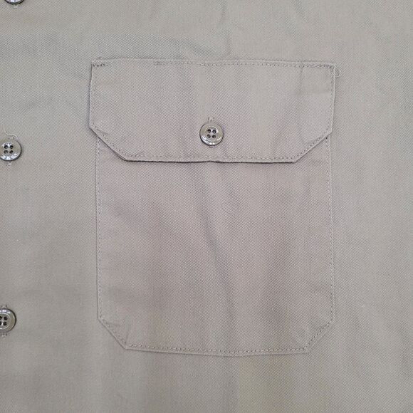 DICKIES Button Shirt XL 26x31 Tan Baggy - Picture 12 of 14
